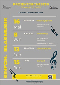 Konzert Projektorchester Musikverein Zeckern mit der Musikschule Hemhofen